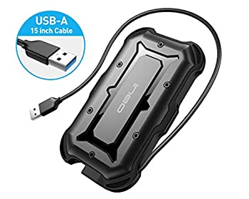 【中古】【輸入品・未使用】ineo 2.5インチ USB 3.0 Type A 頑丈 防水 耐衝撃 IP66 外付けハードドライブエンクロージャー 2.5インチ 9.5mm & 7mm SATA HDD SSD [T2566-II]