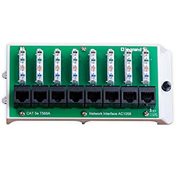 【中古】【輸入品・未使用】Legrand-on-Q AC1058 8ポートCat 5eネットワークインターフェイスモジュール、1.5インチx 6.41インチx 2.9インチ、グリーン