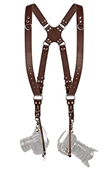 【中古】【輸入品・未使用】Coiro カメラストラップアクセサリー 2カメラ用 ? デュアルショルダーレザーハーネス ? マルチカメラギア DSLR/SLR ProInStyle ストラップ用
