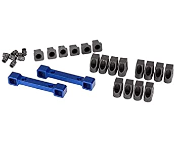 【中古】【輸入品・未使用】Traxxas TRA8334X マウント、サスペンションアーム、アルミニウム(ブルーアルマイト加工)(フロント&リア)/ヒンジピンリテーナー(12)/インサート
