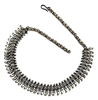 【中古】【輸入品・未使用】athizay ネックレス インディアン酸化シルバー レディース 伝統的なネックレス ジュエリー チョーカー メタルビーズ シングルライン チョーカー｜スカイマーケットプラス