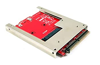 【中古】【輸入品・未使用】Ableconn IIDE-MSAT mSATA SSD をアルミフレーム・ブラケット ? ラッチ付き 2.5 インチ IDE アダプタに変換するコンバーター、mSATA SSD を 9.5m