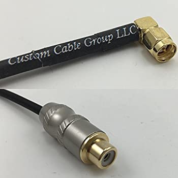 【中古】【輸入品・未使用】6インチ RG174 SMAオスアングルからRCAメス ピッグテールジャンパー RF同軸ケーブル 50オーム