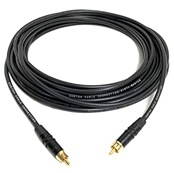 【中古】【インポート品・未当て嵌める】hi-resolution rg59?RCA to RCAコンポジットビデオケーブル75?Ω Assembled byカスタム有線テレビ繋ぎ合わせる 40 Foot 黒いこと 31071-40C