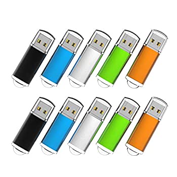 【中古】【輸入品・未使用】RAOYI 10個入り 64GB バルクUSBフラッシュドライブ サムドライブ 折り畳みストレージ メモリスティック USB 2.0 ジャンプドライブ (5色ミックス:｜スカイマーケットプラス