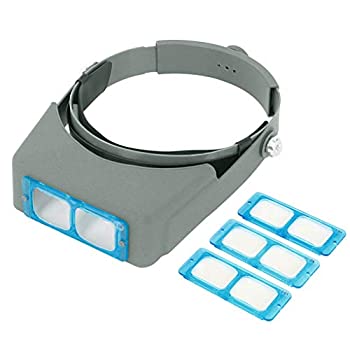 【中古】【輸入品・未使用】ヘッドマウント拡大鏡 ジュエラーズ拡大鏡 眼鏡1.5X 2X 2.5X 3.5X 光学ヘッドセット 拡大鏡 読書拡大鏡 ジュエラールーペ レンズ4個付き クロー