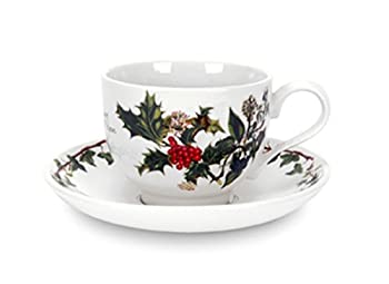 【中古】【インポート品・未当て嵌める】Portmeirion ホリー\u0026アイビー 紅茶優勝杯と平円盤 (64820)