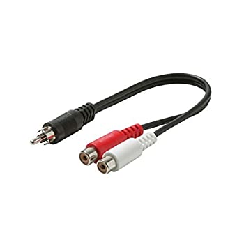 【中古】【輸入品・未使用】6?"インチRCAオスto 2?RCAメススプリッタアダプタケーブルYホワイトレッドEndsステレオオーディオビデオコードDividerステレオ信号デュアル受|スカイマーケットプラス