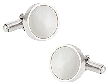【中古】【輸入品・未使用】Cuff-Daddyスターリングシルバー マザー オブ パール カフスボタン 収納ボックス付き