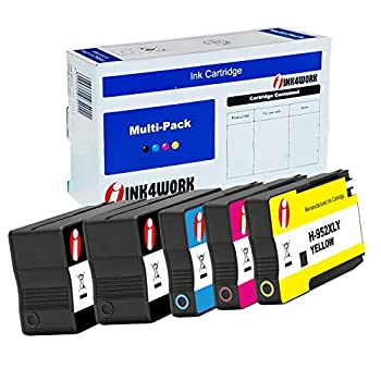 【中古】【輸入品・未使用】ink4work 5パックリサイクル952?X L 952?XLインクカートリッジ交換Officejet Pro 7740?8210?8216?8218?8710?8714?8715?8716?8717?871