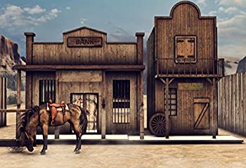 【中古】【輸入品・未使用】Yeele 10?x 8ft Vintage Western Wooden House BackdropレトロWestern銀行Horse BarnキャビンWestカウボーイ写真背景画像Boy Man肖像画写真ブー｜スカイマーケットプラス