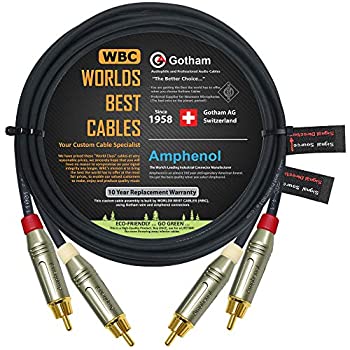 【中古】【輸入品・未使用】8 フィート RCA ケーブル ペア - Gotham GAC-4/1 (ブラック) スタークアッドバランスオーディオ相互接続ケーブル Amphenol ACPRダイキャスト付き|スカイマーケットプラス