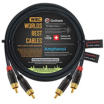 【中古】【輸入品・未使用】12 フィート RCA ケーブル ペア - Gotham GAC-4/1 (ブラック) スタークアッドバランスオーディオ相互接続ケーブル Amphenol ACPLブラッククロム|スカイマーケットプラス
