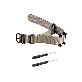 【中古】【輸入品・未使用】Sencato 腕時計バンド Suunto Core対応 ミリタリー織ナイロン製 交換用リストストラップ ブラックメタルバックル付き Suunto Coreスマートウォッ