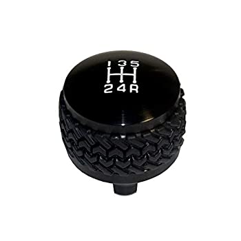 【中古】【輸入品・未使用】DV8 Offroad 交換用5速シフトノブ Wrangler YJ用 ビレットアルミニウム 特許取得済タイヤトレッドラバーグリップ付き ブラック仕上げ|スカイマーケットプラス
