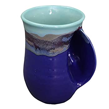 【中古】【輸入品・未使用】Clay in Motion ハンドウォーマーマグ 14 ounce right ブルー 19-MW