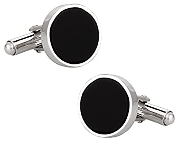 【中古】【輸入品・未使用】Cuff-Daddy高純度 925 スターリングシルバー オニキス カフリンクス 化粧箱付き