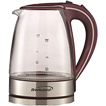 【中古】【輸入品・未使用】Brentwood Appliances KT-1900PR Tempered Glass Tea Kettles, 1.7-Liter, Purple by Brentwood Appliances|スカイマーケットプラス