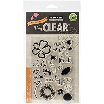 【中古】【輸入品・未使用】Hero Arts cl864カラー重ね着Happy Day花クリアスタンプセット