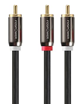 【中古】【輸入品・未使用】FosPower RCA Y-アダプタ (3フィート) 1 RCA オス → 2 RCA オス オーディオ アダプタ ケーブル - デュアルシールド | 24K 金メッキ FOSCBL-2248