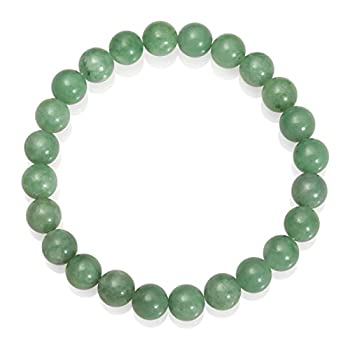 【中古】【輸入品・未使用】8?mm天然グリーン翡翠strand-styleストレッチブレスレット グリーン｜スカイマーケットプラス