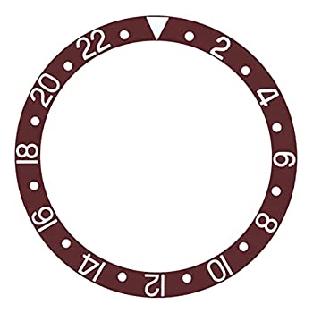 【中古】【輸入品・未使用】ベゼル挿入アルミニウムforヴィンテージRolex GMT 1670,1675、16750ブラウンシルバーフォント