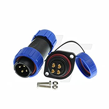 【中古】【輸入品・未使用】HangTon HE21 4ピン オスケーブルプラグ メスパネルソケット クイックディスコネクト 防水 航空機用 円形電源コネクター 30アンペア|スカイマーケットプラス