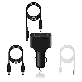 【中古】【輸入品・未使用】Surface カーチャージャー BatPower 120W 車載充電器（15V 対応 Surface Book 2 Laptop, Pro 7 6 5 4, Go ）車の充電器 Surface Vehicle Car Aut