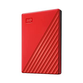 【中古】【輸入品・未使用】WD 1TB My Passport ポータブル 外付けハードドライブ HDD パスワード保護と自動バックアップソフトウェア付き、赤 - WDBYVG0010BRD-WESN