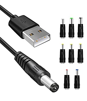 【中古】【インポート品・未当てはめる】5V DC ワット数有線テレビ、USB → DC 5.5x2.1粍 繋ぎ 申し受ける吊りひも 8 コネクターアダプター付き添い人 金棒引き、ルータ、LEDともし火、お月さま照明ランプ、そ