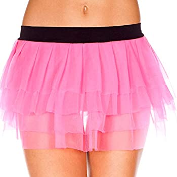 【中古】【輸入品・未使用】MUSIC LEGS(ミュージックレッグ)LAYERED TULLE SKIRT レイヤード チュール スカート PINK 765