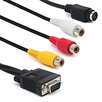 【中古】【輸入品・未使用】yeworthプレミアムVGA 15ピン1つオス1?to 2デュアルメスSVGA VGAモニターYスプリッタケーブルワイヤコードブルーのコネクタテレビコンピュータ