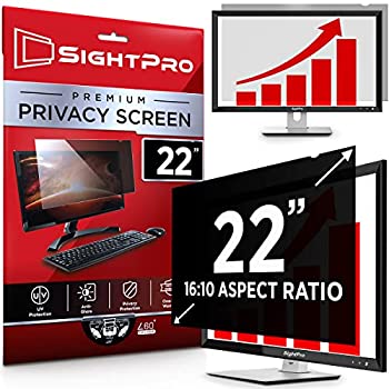 【中古】【輸入品・未使用】SightPro 22 Inch Computer Privacy Screen Filter for 16:10 Widescreen Monitor - Privacy and Anti-Glare Protector