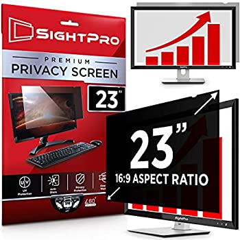 【中古】【インポート品・未当て嵌める】SightPro 23 Inch Computer Privacy Screen Filter for 16:9 Widescreen Monitor - Privacy and Anti-Glare Protector