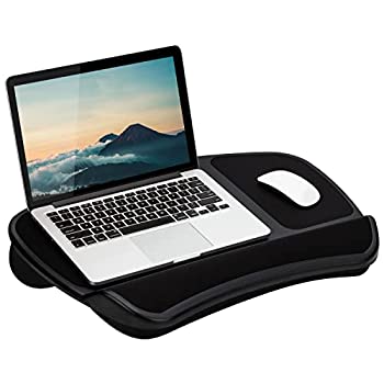 【中古】【インポート品・未当て嵌める】LapGear XL ノートパソコンラップデスク デュアルマウスパッドとリストレスト付き添い人 左ぎっちょ 右利き - 黒いこと - 最大限度15.6inの万覚え帳マイコン
