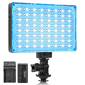 【中古】【インポート品・未当て嵌める】GVM RGB LED写真機点火装置 盛りだくさん色合い最終生産物映像媒体点火装置 アプリコントロール付き添い人 CRI97 調光役立つこと付き添い人 3200K-5600K 点火装置ダイアログボックス YouTube デジタル