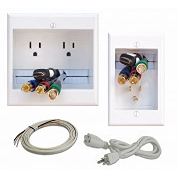 【中古】【輸入品・未使用】PowerBridge TWO-PRO-6 デュアル電源コンセント プロフェッショナルグレード 埋め込み型インウォールケーブル管理システム 壁掛けフラットスクリ|スカイマーケットプラス
