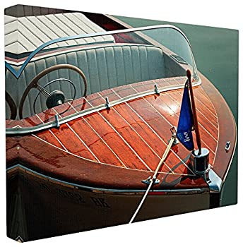 【中古】【輸入品・未使用】Stupellホーム飾りビンテージラグジュアリーボートストレッチキャンバス壁アート、16?x 1.5?X 20?, Proudly Made in USA|スカイマーケットプラス