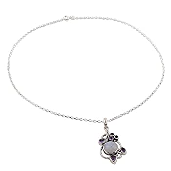 【中古】【輸入品・未使用】NOVICA マルチジェムレインボームーンストーン .925スターリングシルバーペンダントネックレス 18インチ ミスティヴァイン|スカイマーケットプラス