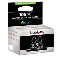 【中古】【輸入品・未使用】Lexmark 14?N1180?( 105?x l大容量インク、510可能ページ数、2?/ PK ,ブラック