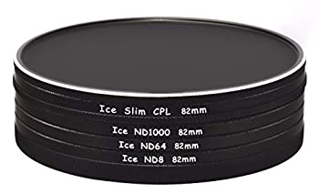 【中古】【輸入品・未使用】ICE 82mm スリム CPL ND 4 フィルター スタック キャップ セット ND1000 ND64 ND8 ニュートラル密度 10 6 3 ストップ 光学ガラス 82