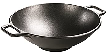 【中古】【インポート品・未当て嵌める】Lodge p14?W3?14?pre-seasoned Cast Iron Wok