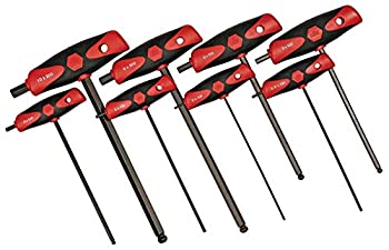 【中古】【輸入品・未使用】Wiha 33496 8-Piece Soft Grip T-Handle Ball End Hex Metric by Wiha