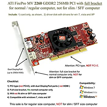 【中古】【輸入品・未使用】(エーティーアイ) ATI Epic IT サービス?ATI FirePro MV 2260?GDDR2?256MB PCI フルサイズブラケット｜スカイマーケットプラス