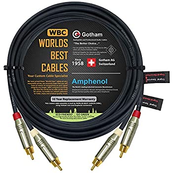 【中古】【輸入品・未使用】Gotham GAC-4/1 (ブラック) 18フィート RCAケーブルペア スタークアッドバランスオーディオ相互接続ケーブル Amphenol ACPRダイキャスト付き 金