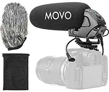 【中古】【輸入品・未使用】Movo VXR3030 カメラショットガンマイク - スーパーカーディオイドマイク ヘッドホンモニタリング付き デジタル一眼レフカメラ ミラーレス レコ