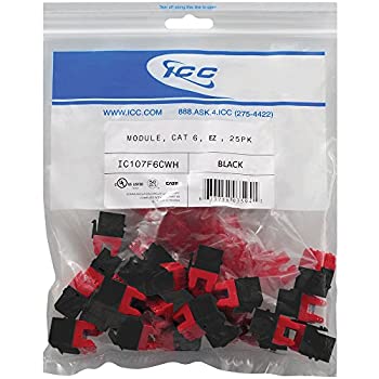 【中古】【輸入品・未使用】MODULE, CAT 6, EZ, 25 PK, BK
