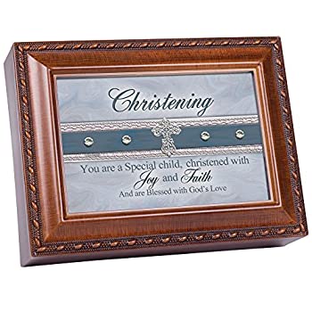 【中古】【輸入品・未使用】Cottage Garden洗礼式Woodgrain音楽ボックス/ジュエリーボックスPlays Jesus Loves Me