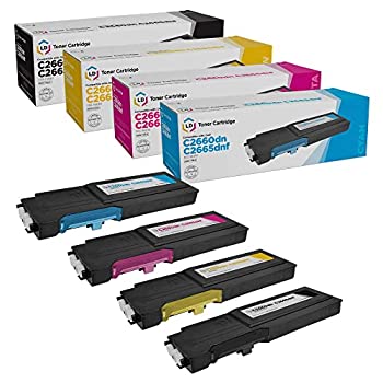 【中古】【輸入品・未使用】LD ﾃつｩ Dell Compatible C2660/C2665dnf Set of 4 High Yield Toner Cartridges Includes: 1 593-BBBU Black, 1 593-BBBT Cyan, 1 593-BBBS Mag