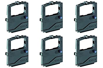 【中古】【インポート品・未当て嵌める】Microlineナイロンプリンタリボン、W / re-inker、黒いこと 6 Pack